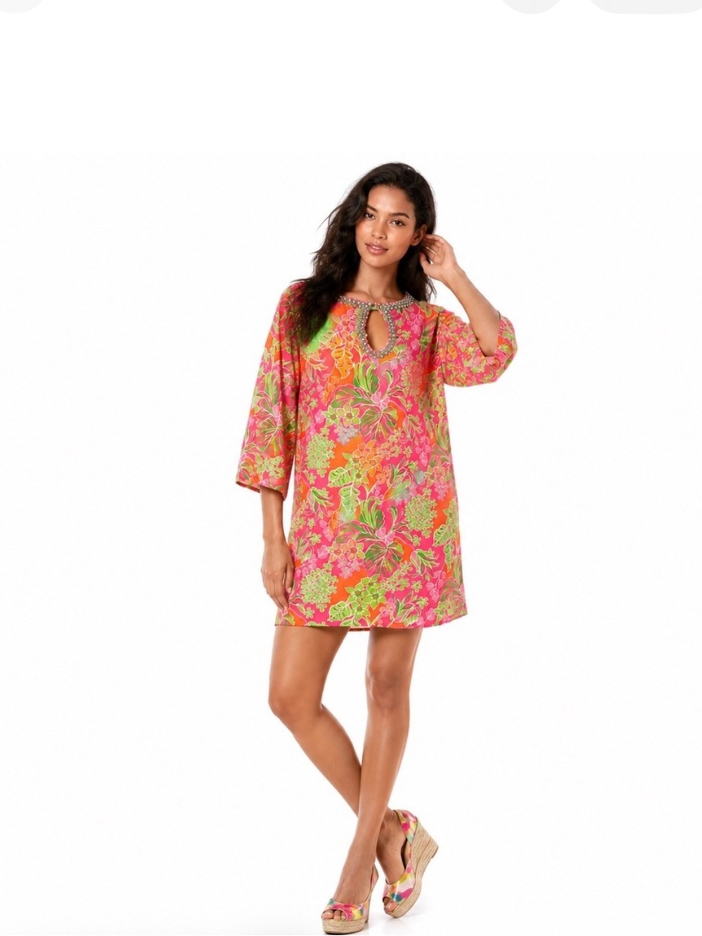 RARE Lilly Pulitzer Jubilee 100% Silk Embellished Shift
Dress